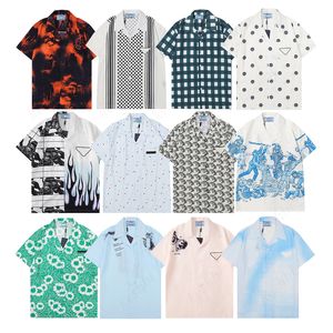 Camisas casuais estilista de verão 2023 homens mulheres estilo Havaí botão lapela cardigã manga curta camisa oversized blusas
