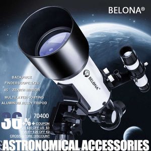 Telescope Binoculars 140x F70400M TESCOPE Mirror RRAKTIVE INDEX Hög professionell astronomisk monokulär Tescope Moonwatching Birdwatching HKD230627