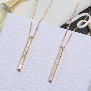 Pendant Necklaces One Word Simple Temperament Necklace Fashionable Titanium Steel Ins Cool Wind 2023 Female Clavicle Chain Gothic