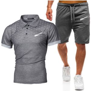 Męskie koszulki polo Dresy Projektant mody T-Shirt + spodnie Zestawy 2-częściowe Jednokolorowy garnitur Wysokiej jakości męskie dresy Hip-Hop męskie spodenki biegaczy