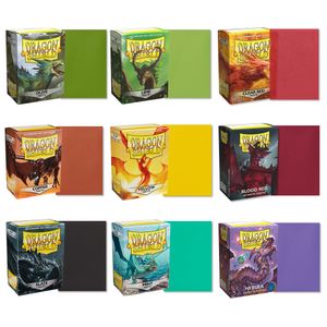 Attività di giochi all'aperto 100 pezzi/scatola Buste colorate opache per carte Danimarca Dragon Shield Card Cover Card Protector per Magic PKM/Star Reals Giochi da tavolo 230626