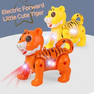 Giocattoli divertenti Pull Rope Walking Tiger Simulation Electric 1 Piece Plastic Toy Drop Adempimento 230626