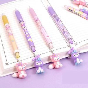 Lápis 36 PCs/lote criativo Rabbit Fox Pingente Lápis Mecânica Cute 0,5 mm Pens Automático para Kid School Office Supplies