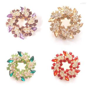 Broches de cristal bauhinia flor feminina banquete traje broche broche joias roupas acessórios