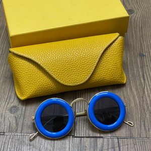 Occhiali da sole rotondi neri oro Donna Uomo Occhiali da sole estivi Occhiali da sole gafas de sol Sonnenbrille UV400 Occhiali con scatola