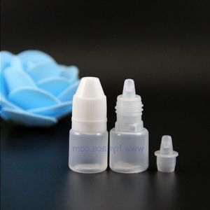 2 ml 100 st/parti LDPE plastdropparflaskor med manipuleringssätt kepsar Tips Säker ånga E Juice Squeezable AJSGH