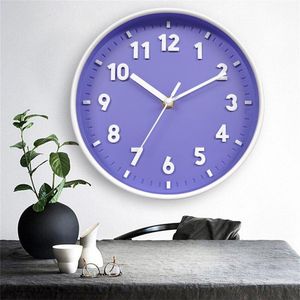 Wall Clocks Modern Simple Wall Candy Color Clock Mute Living Room Clock Wall Mounted Clock For Home Wall Clock Home Decoration Tools 230626