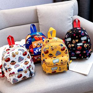 Zaini Cute Cartoon Sesame Street Elmo Zaino Kawaii Monster Bag Ladies Borsa per bambini Girl Boy Gift Travel Mochila Cartable 230626