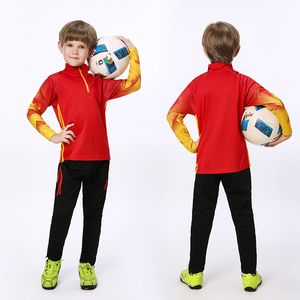 Breathable Quick-Drying Autumn and Winter Sportswear Suit Childrens Long-Sleeved Football Suit Breathable Quick-Drying Basketball Wear Team