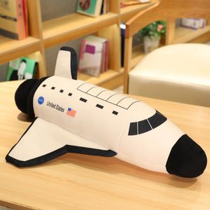 Stuffed Plush Animals Simulation Space Shuttle Spaceship Doll Kawaii Plush Toy Cute Soft Padded Pillow Christmas and Year Gifts for Children 230626