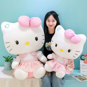 Wholesale large size kitten doll plush toy cat doll throw pillow girl children gift indoor decoration