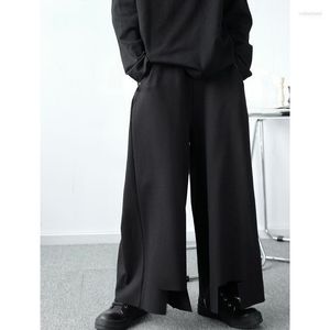 Pantaloni da uomo Uomo Uomo Giapponese Harajuku Streetwear Nero Scuro Hip Hop Harem Pant Uomo Donna Distruggi Orlo Gamba Larga Casual