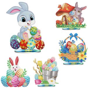 Stitch Huacan Pintura de diamante de formas especiais para crianças Rabbit Creatividade da primavera Criatividade Diy Artes e artesanato Cartão de decoração de mosaico