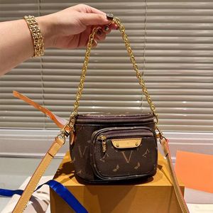 Gürteltasche, Designer-Tasche, luxuriöse Gürteltasche, Ledermaterial, Gürteltasche, Kettendesign, Gürteltasche, Temperament, vielseitiger Stil, Geschenkbox, sehr gut