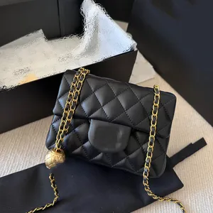 designer bag Shoulder Bag Luxury Handbags Totes Bags chain bag Clutch Flap Women Check Classic Thread Purse Double Letters Solid ball tote bag