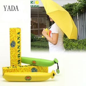 Şemsiyeler YADA Moda Mini Muz Şemsiye Şemsiye Yağmurlu Yaratıcı Meyve Kadın Erkek UV Rüzgar Geçirmez YD200027 230626 Için Katlanır