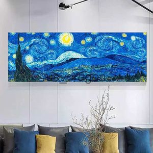 Dekoratif Nesneler Figürinler 5D DIY Elmas Boyama Van Gogh Yıldızlı Gece Çapraz Dikiş Kitleri Elmas Nakış Mozaik Sanat Resmi Rhinestones Ev Dekoru