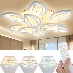 Luzes de teto Moeder Light regulável candelabro para sala de estar LED iluminação doméstica quarto lâmpada de teto com controle remoto AC110-220V