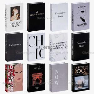 Estatuetas de objetos decorativos podem personalizar livros falsos para decoração, mesa de centro de designer, livros, armazenamento, caixa de livros, villa, modelo de luxo, sala nórdica, decoração de casa