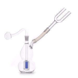 Doule Tubes Snuff Snorter Sniffer Glass Oil Burner Bong Hookahs Bubbler Smoking Water Pipe Inline Matrix Perc Filter with 10mm Male Glass Oil Burner Pipes