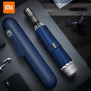 Gear Xiaomi Big Automatic Man Folding Umbrella Reinforced Inverted Parasol Umbrella Lightweight Parapluie Rain Gear