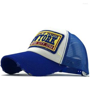 Ball Caps 5 paneli haft haftowy letnia czapka baseballowa siatka Gorras Hombre Hats Hip Hop Dad Casquette dla mężczyzn kobiety