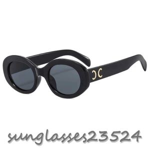 Óculos de sol 2023 óculos de sol retrô de olho de gato para mulheres CE's Arc de Triomphe oval francês de alta qualidade óculos pretos de rua
