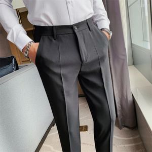 Męskie garnitury męskie 2023 Spring Suit Business Pants Men Solid Kolor Slim Casual Spoders Bieg Kids Office Social Dress Wedding