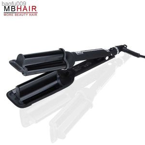 High Quality Triple Barrel Wave Curlers Hair Curlers Wave Spring Ceramic Curling Iron brazilian body wave Big deep wave Curler L230520