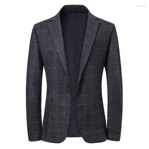 Men's Suits Men's High Quality Blazer Men's Italian Check Style Elegant Fashion Business Casual Groomsmen Dresses Gentlemen Formal