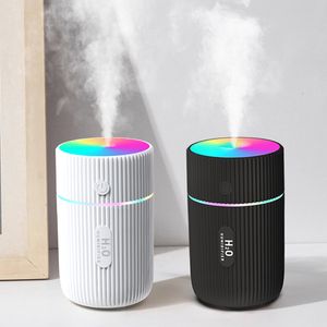 Humidifiers 220ML H2O Humidifier Diffuser USB Ultrasonic Dazzle Cup Cool Mist Maker Car Mini Air Humidifiers Purifier With Romantic Light 230627