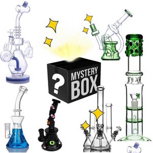 Rökande rör vattenpipa mysterium överraskning blined box mti stilar hård tjock glas bägare bong återvinnare bongs stora för droppleverans hem dhrpn bästa kvalitet