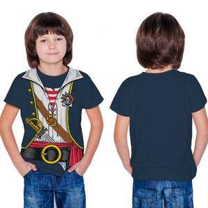 T-shirts Pirate Cosplay Artwork 3D Print T Shirts Kids Harajuku Trendy Streetwear Tops T-shirt Boy Streetwear Sportswear Tshirt 230626