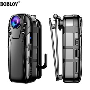 Другие продукты для камер Boblov L02 1080P Инфракрасный объектив ночного видения Full HD Мини-видеорегистратор Маленькая видеокамера 125-градусный широкоугольный корпус Bodycam 230626
