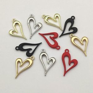 Jewelry New Arrival24x14mm 100pcs Zinc Alloy Pendant Heart Charm for Handmade Necklace Earrings Diy Parts,jewelry Findings & Components