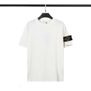 Herrskjorta Company Designer Stone Tees Högkvalitativ Summer Menswear Breattable Loose Button Badge Street Fashion 100% Cotton Polo Massimo CP Size M-3XL1 31