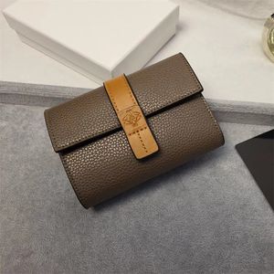 Carteira de design de luxo para mulheres bolsas masculinas de couro com zíper porta-cartões carteiras curtas anagrama com gravação em relevo bolsas de moedas de marca