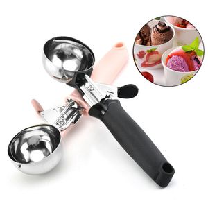 Glassverktyg Scoop Stainless Steel Spoon Metal Icecream Cookie Melon Fruit Baller Ball Maker Kitchen 230627