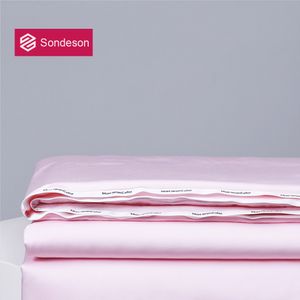Sängkläder set Soneson 2023 Summer Women Pink 100 Silk Quilt Däcke Mjuk cool filt Handgjorda högkvalitativa silkeslen Comforter Queen for Sleep Gift 230626