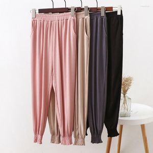 Indumenti da notte da donna Modale casual da donna Abbigliamento per la casa da donna Pigiama Pantalone Primavera Estate Pantaloni a zampa d'elefante Donna Pantalones De Mujer