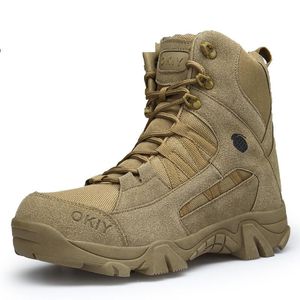 Stiefel Militär -Knöchelstiefel Männer lässige Schuhe Schnürung echtes Leder wasserdichtes Werkzeug Herren Taktikstiefel Armee Botas Hombre Bot