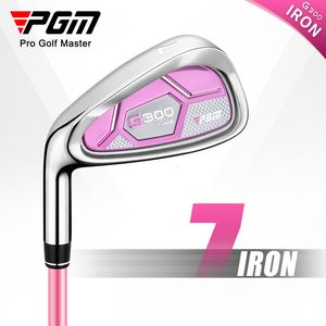 Klubbhuvuden PGM G300 1st Kvinnor Golf 7# Järn Rostfritt stål Kolbörjare Training Pink Woman Left Hand Single Tig025 230627