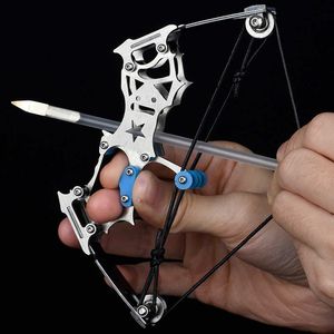 Bow Arrow Archery Mini Compound Bow Left and Right Hand General Outdoor Shooting Novice Practice Package Parent-child InteractionHKD230626