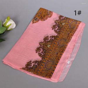 Schals Chiffon Schals Kopf Hijabs Tücher im Angebot 160x50CM Vintage Muslim Dünn Multi Farben Lager