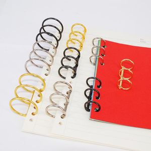 Binder 20pcs Metal Loose Leaf Circle Binding Clip 3 Rings Notebook Binder Hinged Ring Spiral Binder Rings DIY Scrapbook Office Supplies