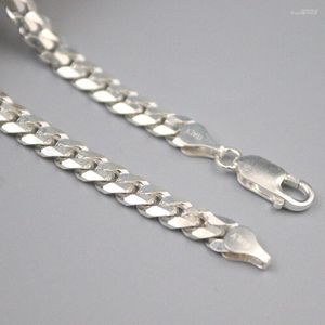 Kedjor Real 925 Sterling Silver Necklace 5mm Curb Link Chain 19.7 