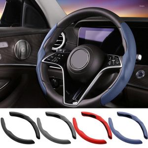 Steering Wheel Covers Car Cover Breathable Anti Slip PU Leather Winter Warm Suitable 38cm Auto Decoration Carbon Fiber