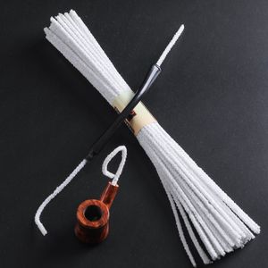 50PCS/Lot Tobacco Smoking Pipe Cotton Cleaning Tool Cleaning brush Soft Unbleached Absorbent Dry herb Glass Pipes Cleaner easy to use