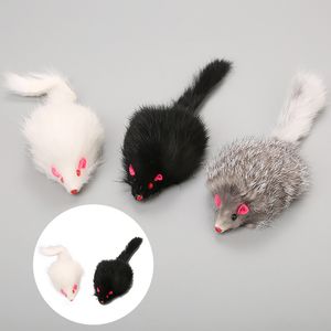 1 pçs falso rato gato brinquedos para animais de estimação gato rabo de cabelo comprido ratos brinquedos macios pele de coelho peludo pelúcia gato brinquedo para animais de estimação gatos cães