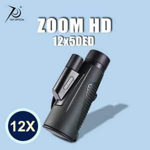 Teleskop Dürbünleri TOPOPTICAL 12x50 ED Cam Azotlu Su Geçirmez Monoküler BAK4 Prizma Astronomik FMC Kaplama Güçlü Teskop Seyahat HKD230627